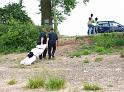 Wasserleiche angespuelt Koeln Deutz Rheinpark Hoehe Zoobruecke P24